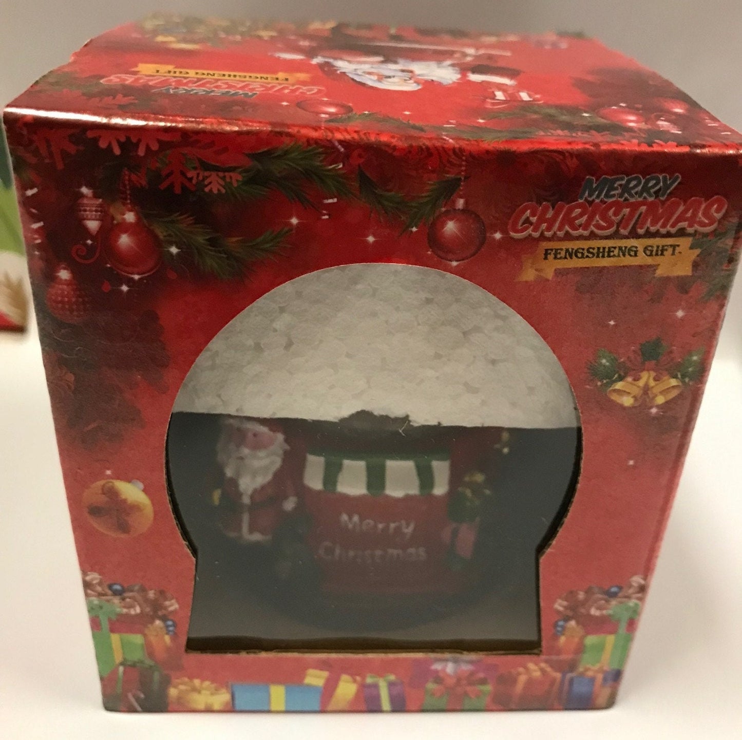 Santa Merry Christmas Snow Water Globe 9'' Ass Colored Light Holiday Season Gift