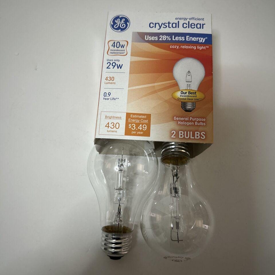 GE 40-Watt Dimmable Light Bulbs: Clear A19 E26, 430 Lumens