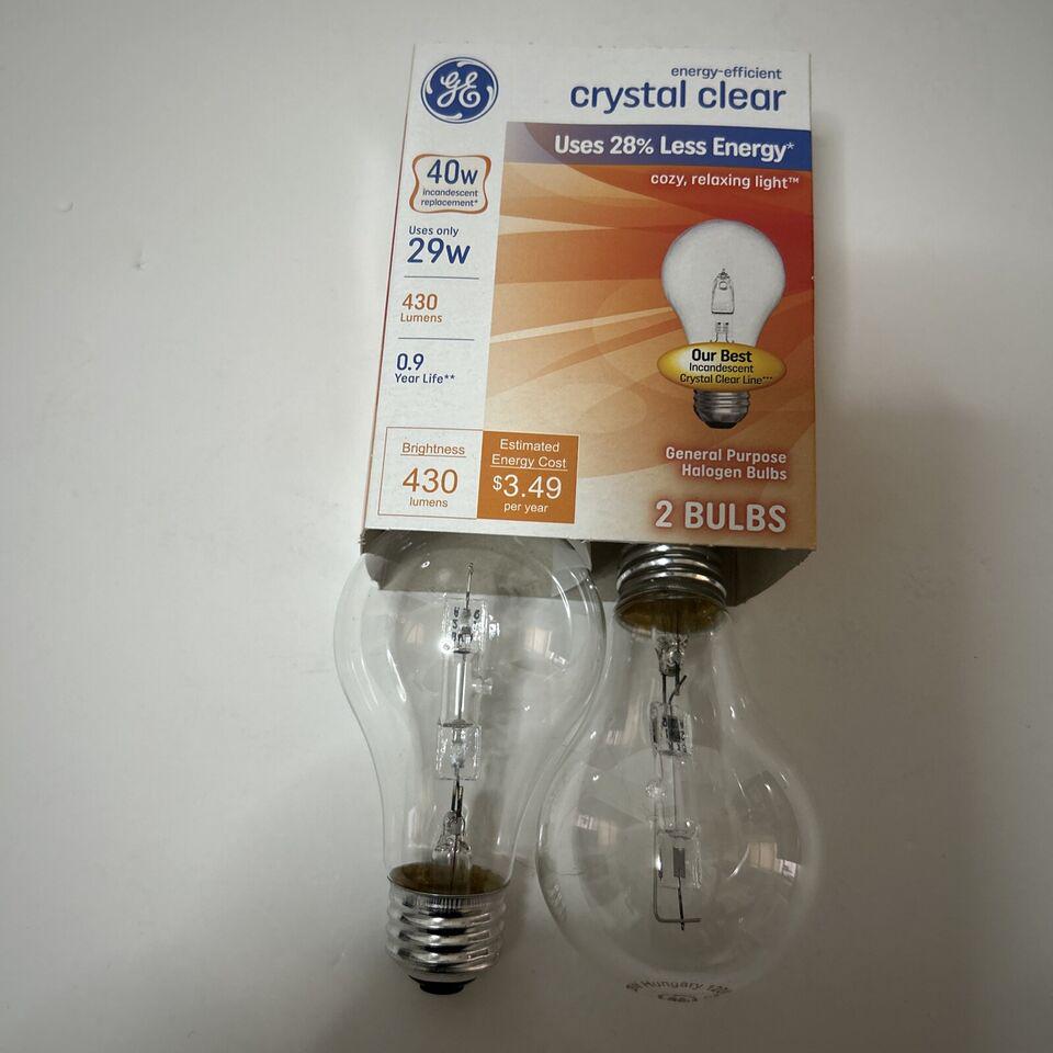 GE 40-Watt Crystal Clear Light Bulbs: Dimmable A19, 430 Lumens (6-Pack)