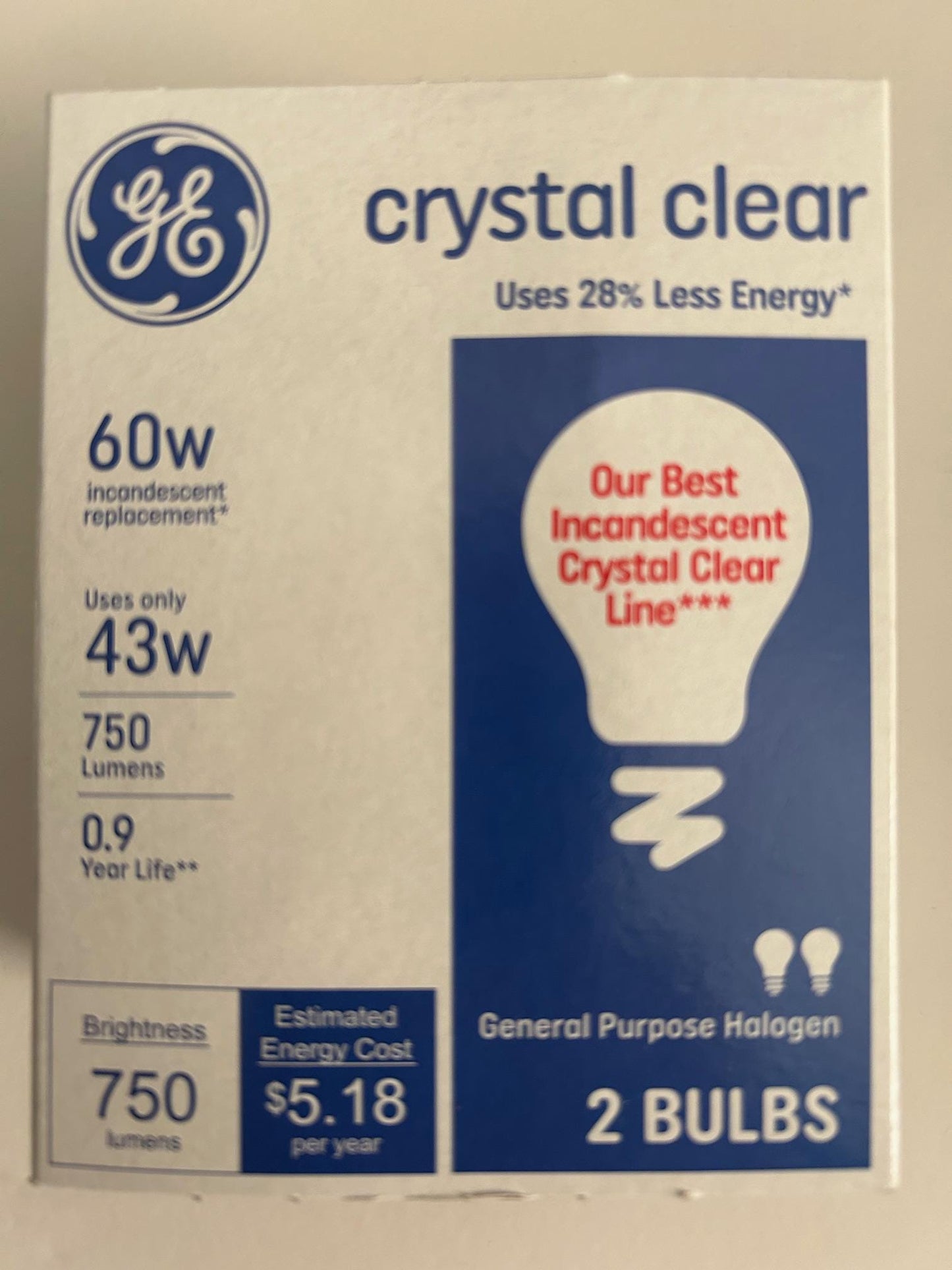 GE 60watt crystal clear 24 light bulbs Dimmable Basic A19 Replacement Pack of 12