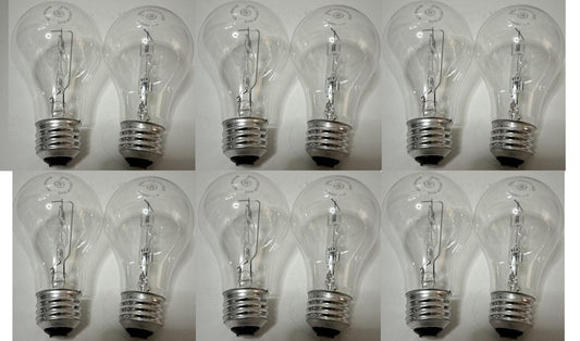 GE Crystal Clear Light Bulbs 40W A19 E26 Dimmable - 12 Pack