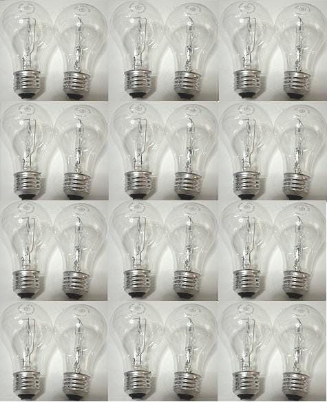 GE Crystal Clear 40-Watt Light Bulbs: A19 E26 Dimmable, 430 Lumens (24 Pack)