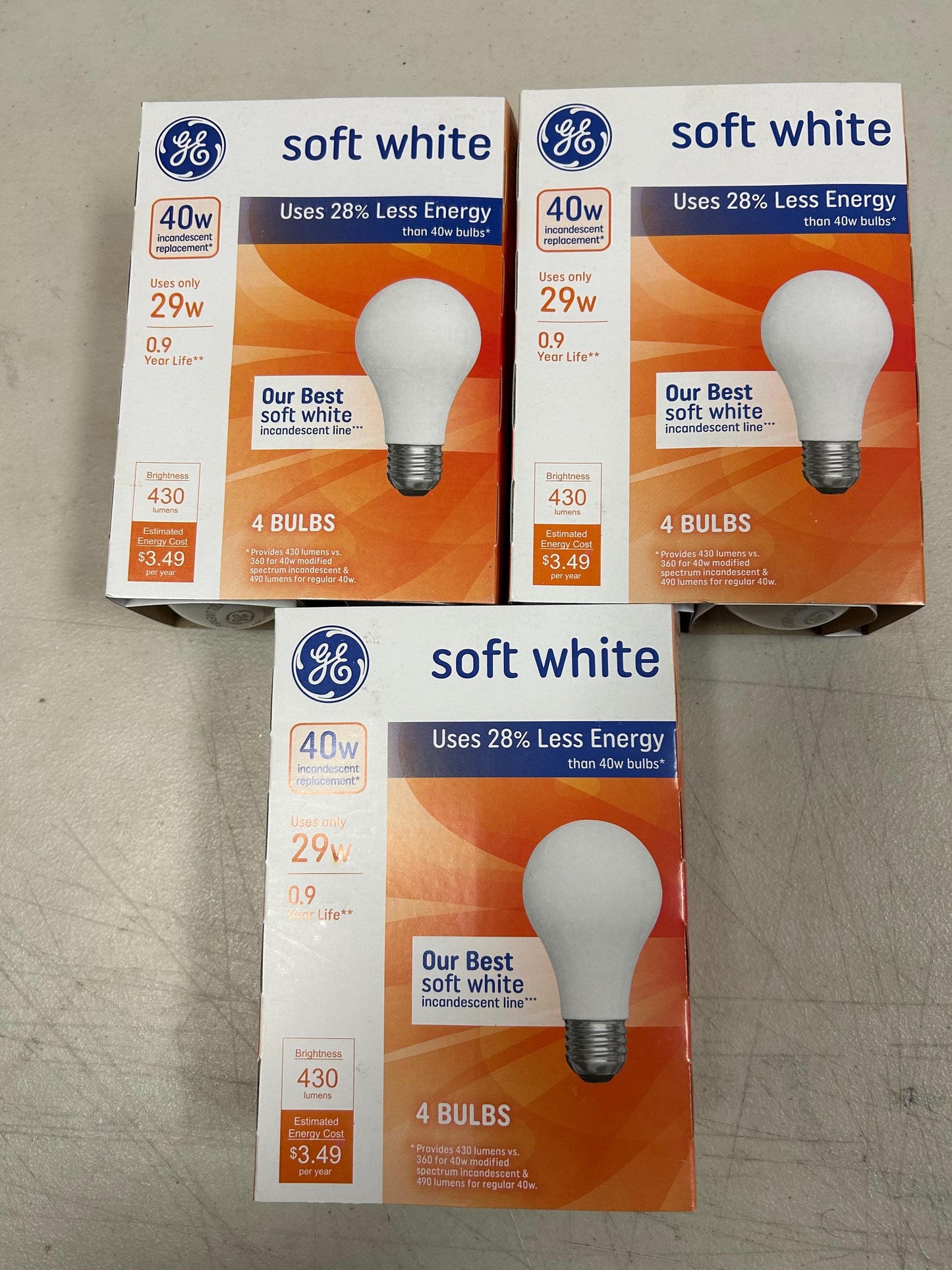 GE Soft White 40W A19 Dimmable Light Bulbs - 12 Pack