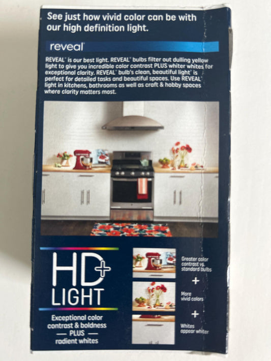 GE Reveal - A21 - 3 Way Light Bulbs - 30/70/100w - 1 Pack of Old Style Bulbs