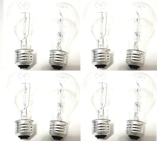 GE 60W A19 Crystal Clear Light Bulbs - 8 Pack