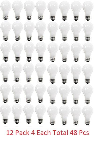 GE 40W Soft White Light Bulbs - 48 Pack - A19 E26 Dimmable