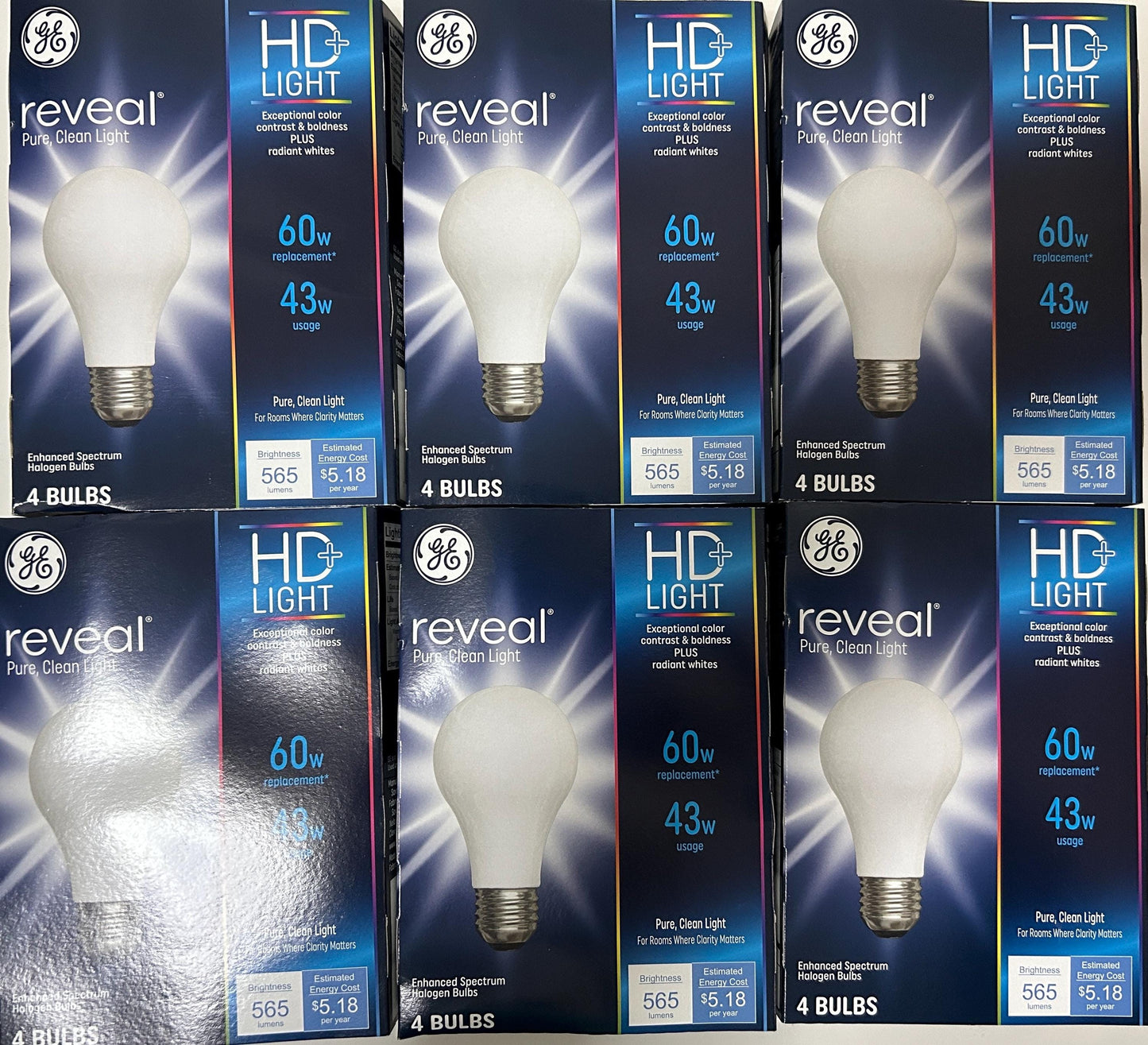 GE Reveal HD 60W Equivalent LED Light Bulbs: 24-Pack