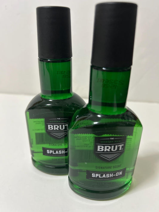 Brut Splash on original For men 3.5oz (103ml) Classic 2 Bottle Trusted Brand