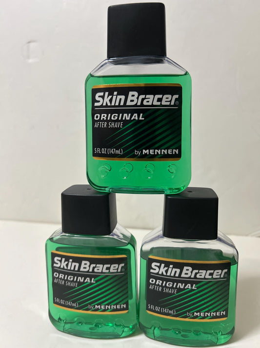 Skin Bracer original after shave For men 5oz (147ml) Classic 3 Bottle by Mennen Trusted Brand made in USA