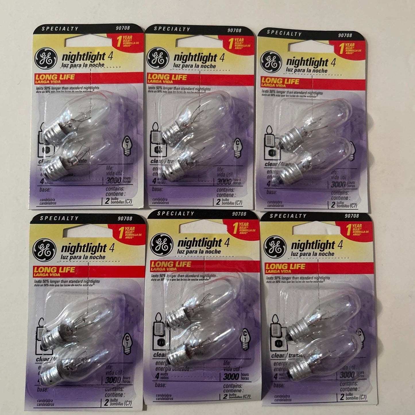 GE C7 4W Night Light Bulbs: Long Life Indicator Lights