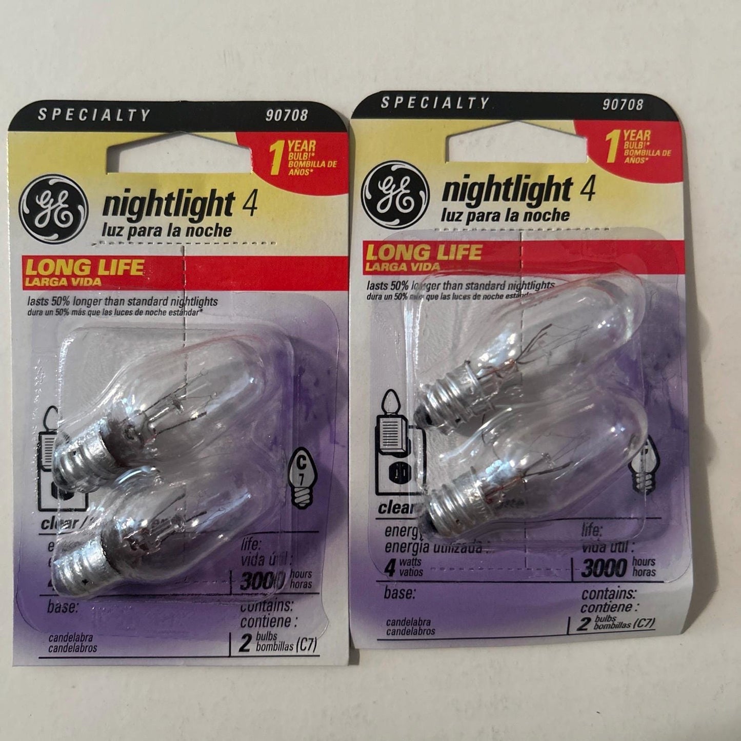 GE C7 4W Night Light Bulbs: Long Life Indicator Lights