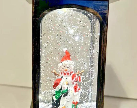 Snowmen w/Penguin Christmas Musical Water Lantern