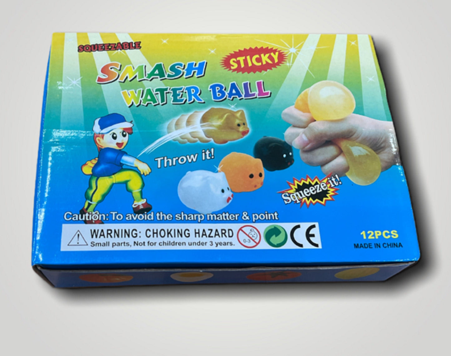 Sticky Smash Water Ball - Squeezable Stress Relief Toy (12 Pcs)