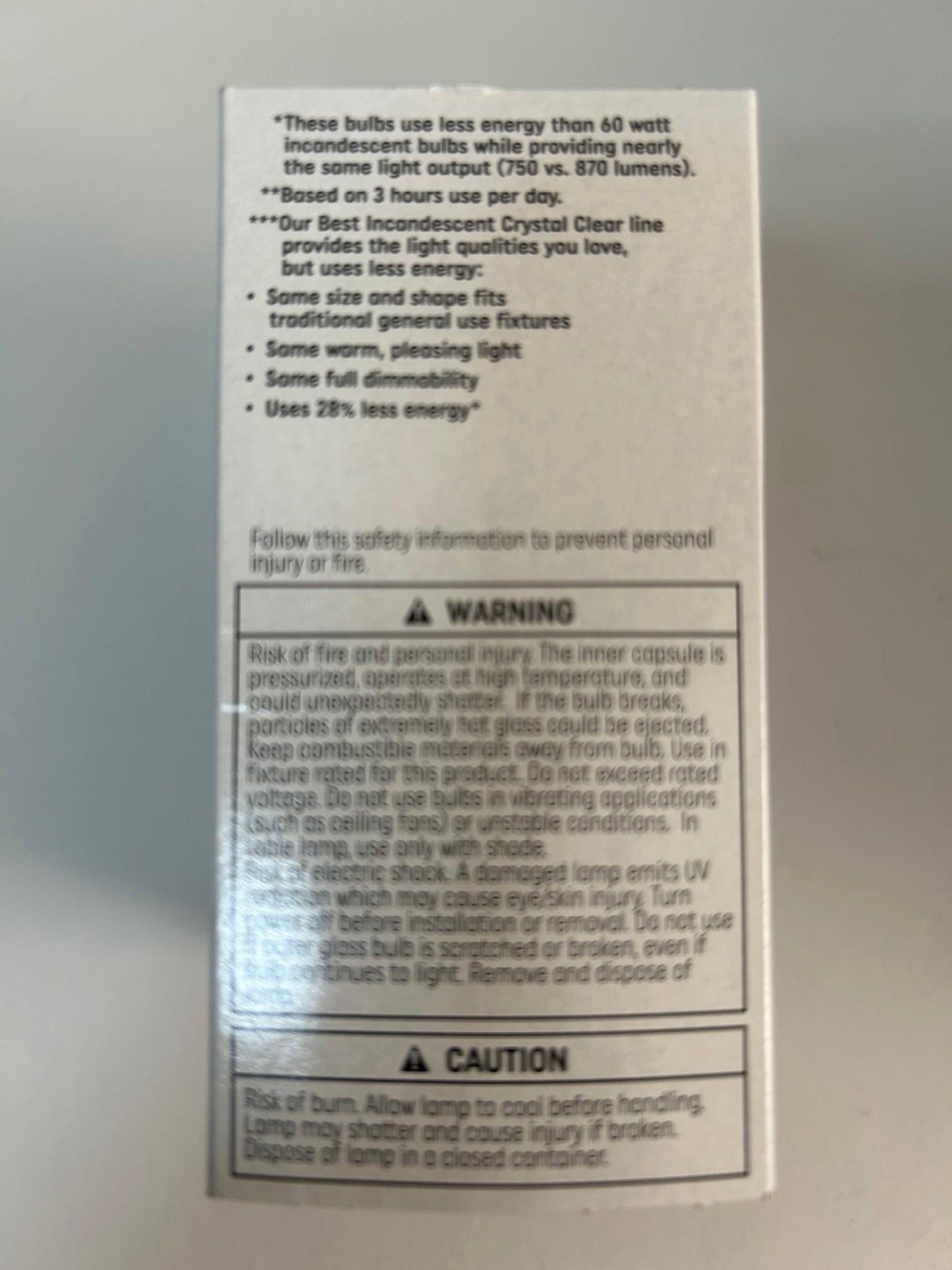 GE 60W Dimmable Crystal Clear Light Bulbs: E26 Base, A19 (2-Pack)