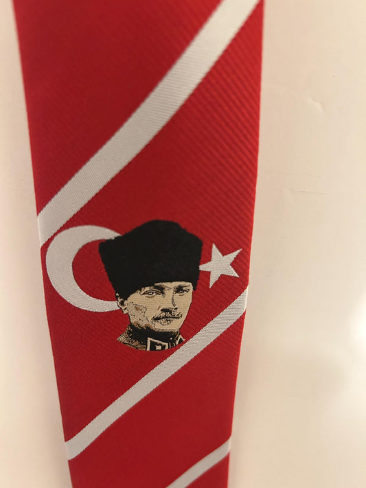 Ataturk Design Neckties Men Patriotic Neck Ties Gravati