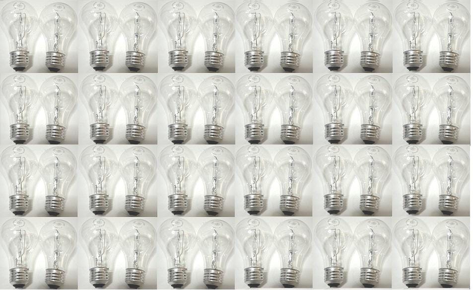 GE 60watt crystal clear 48 light bulbs Dimmable Basic A19 Replacement Pack of 24
