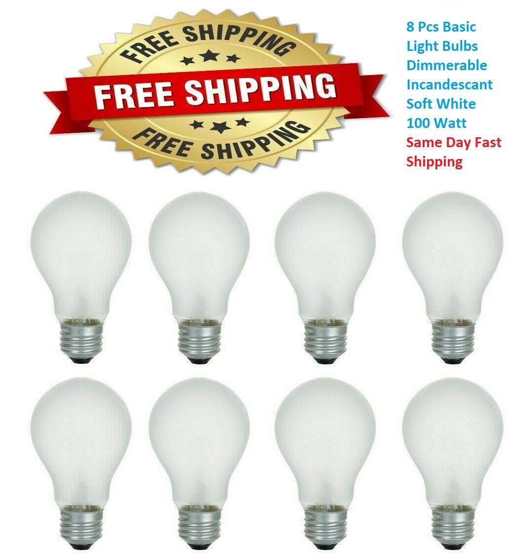 GE Soft White Light Bulbs: 40-Watt, 390 Lumens, Dimmable, E26 Base (8-Pack)