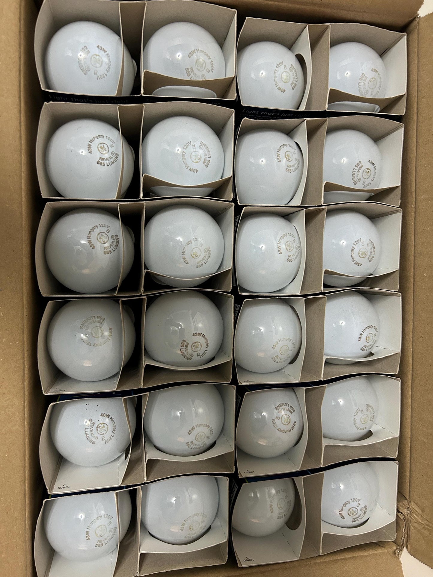 GE Reveal HD 60W Equivalent Light Bulbs: 48-Pack Radiant White