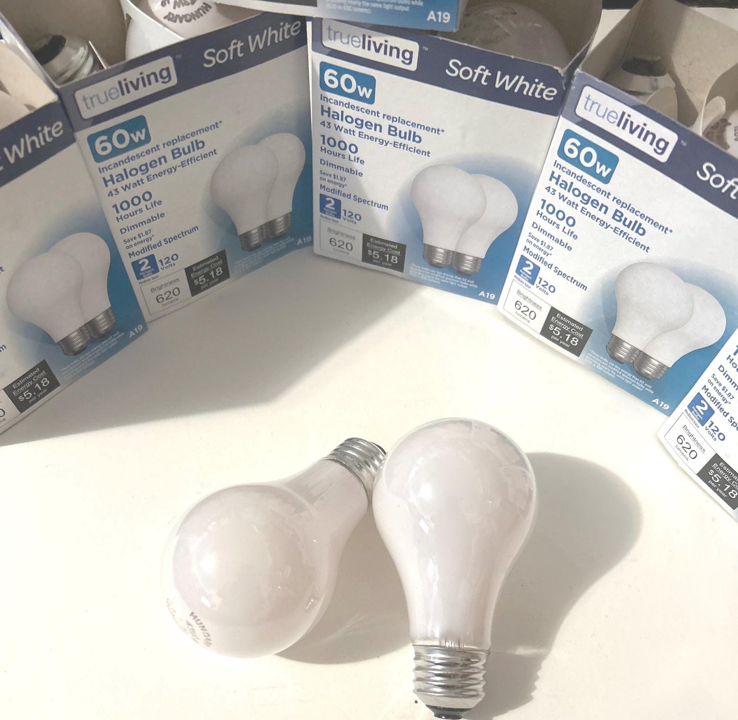 60-Watt Soft White Light Bulbs: Dimmable A19, 620 Lumens (12-Pack)