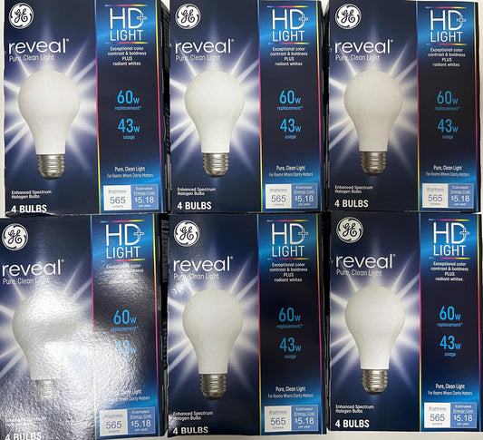 GE Reveal HD 60W Equivalent LED Light Bulbs: 24-Pack