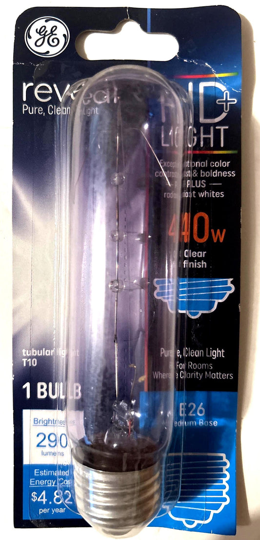 GE Reveal 40-Watt Tubular Light Bulbs: E26 Base, 5-Pack