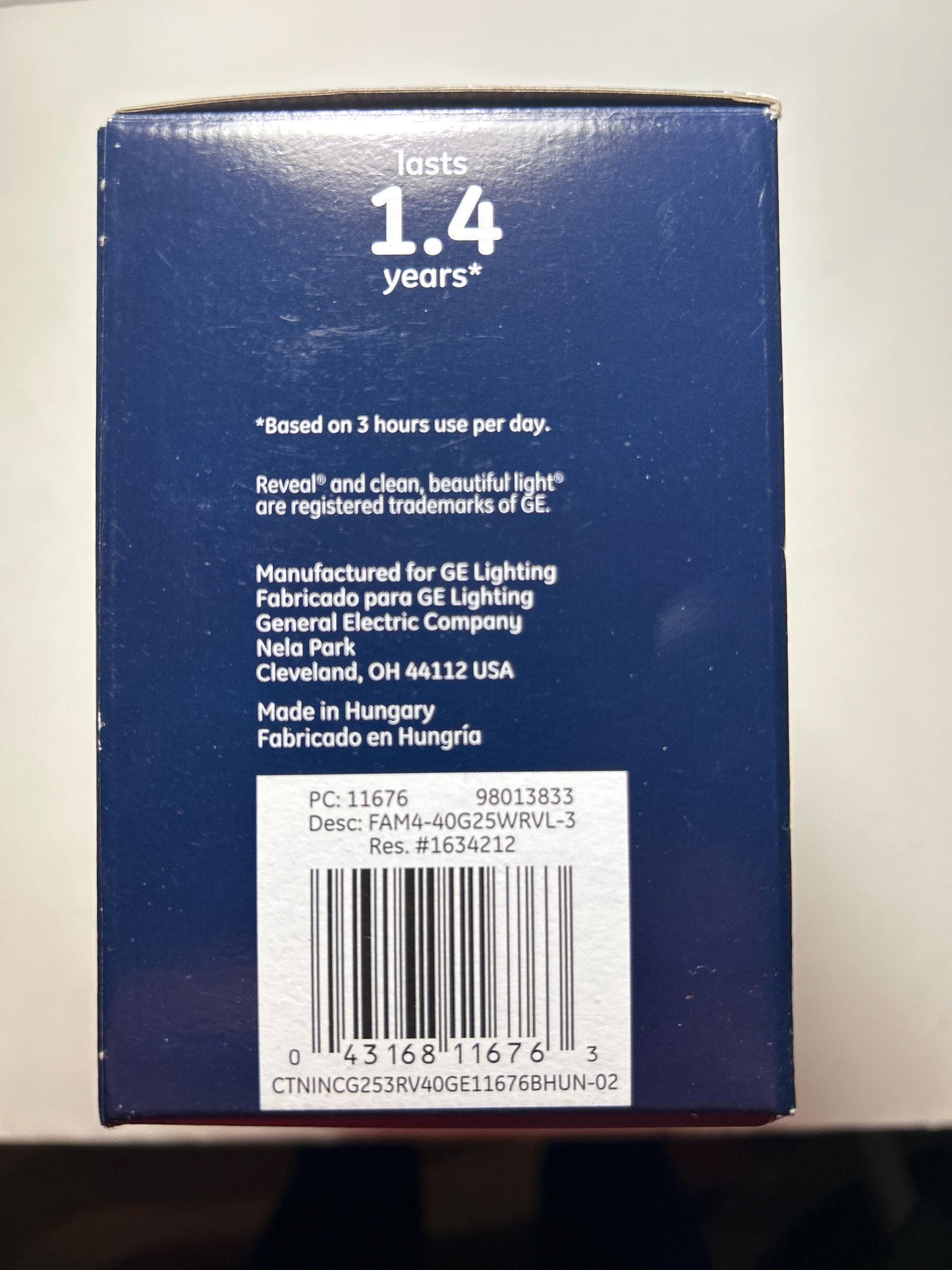 Frosted Globe Light Bulbs: GE Reveal 40W E26 Medium Base (3-Pack)